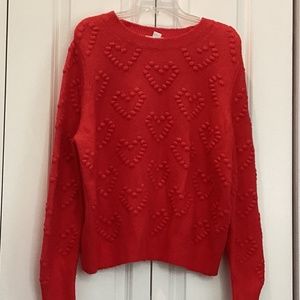 Red hearts sweater